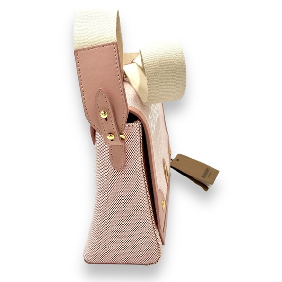 Medium Note Canvas Crossbody Bag Red Dusty Pink 'Horseferry' Bag New - Picture 8 of 13